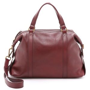Madewell Burgundy Leather Kensington Satchel